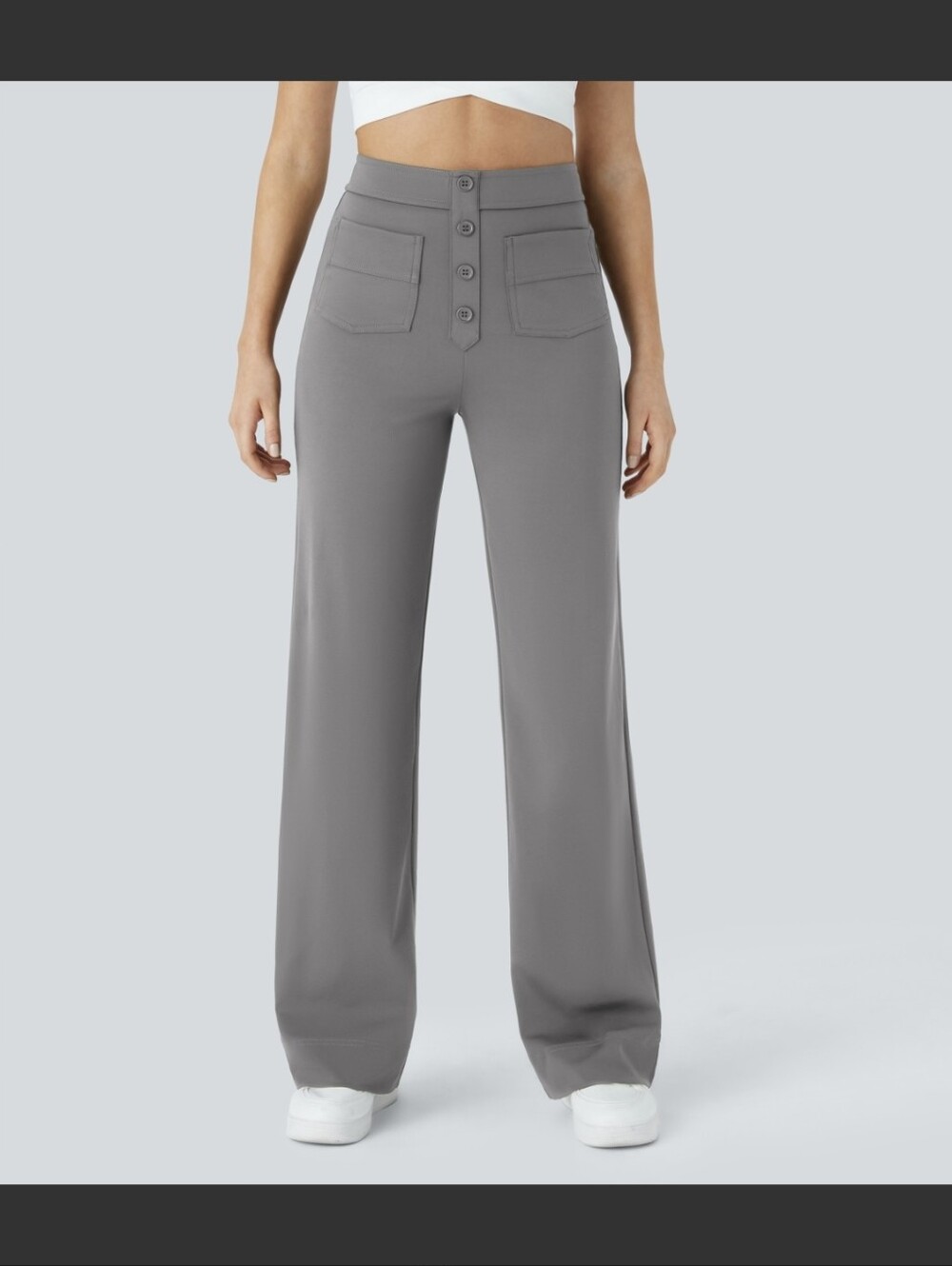 DayStetch High-Waist Straight Leg Pants